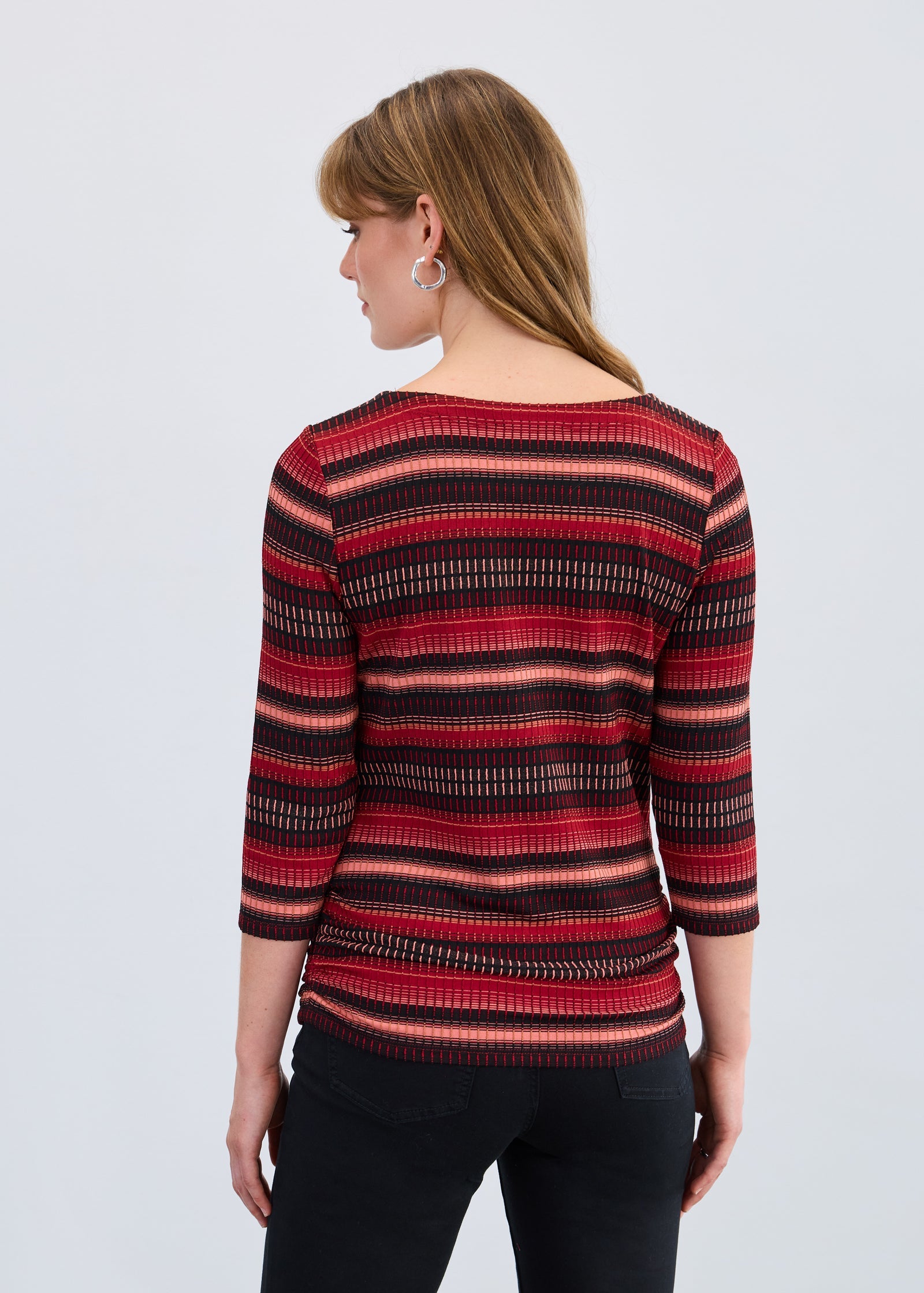 3/4 Sleeve Ruched Top