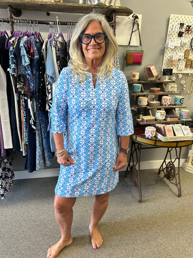 3/4 Sleeve Split Dress