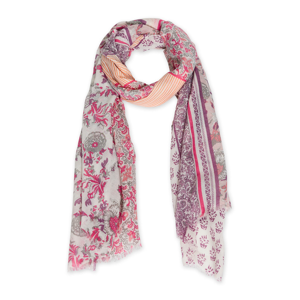 Patterned scarf on a white background
