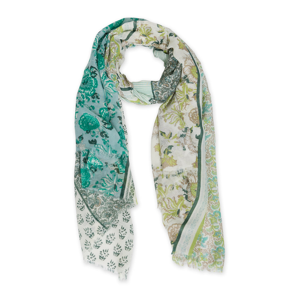 Floral patterned scarf on a white background