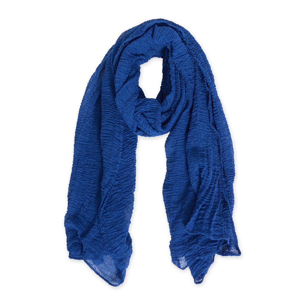 Blue scarf on a white background