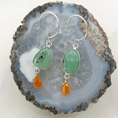 jade orange earrings